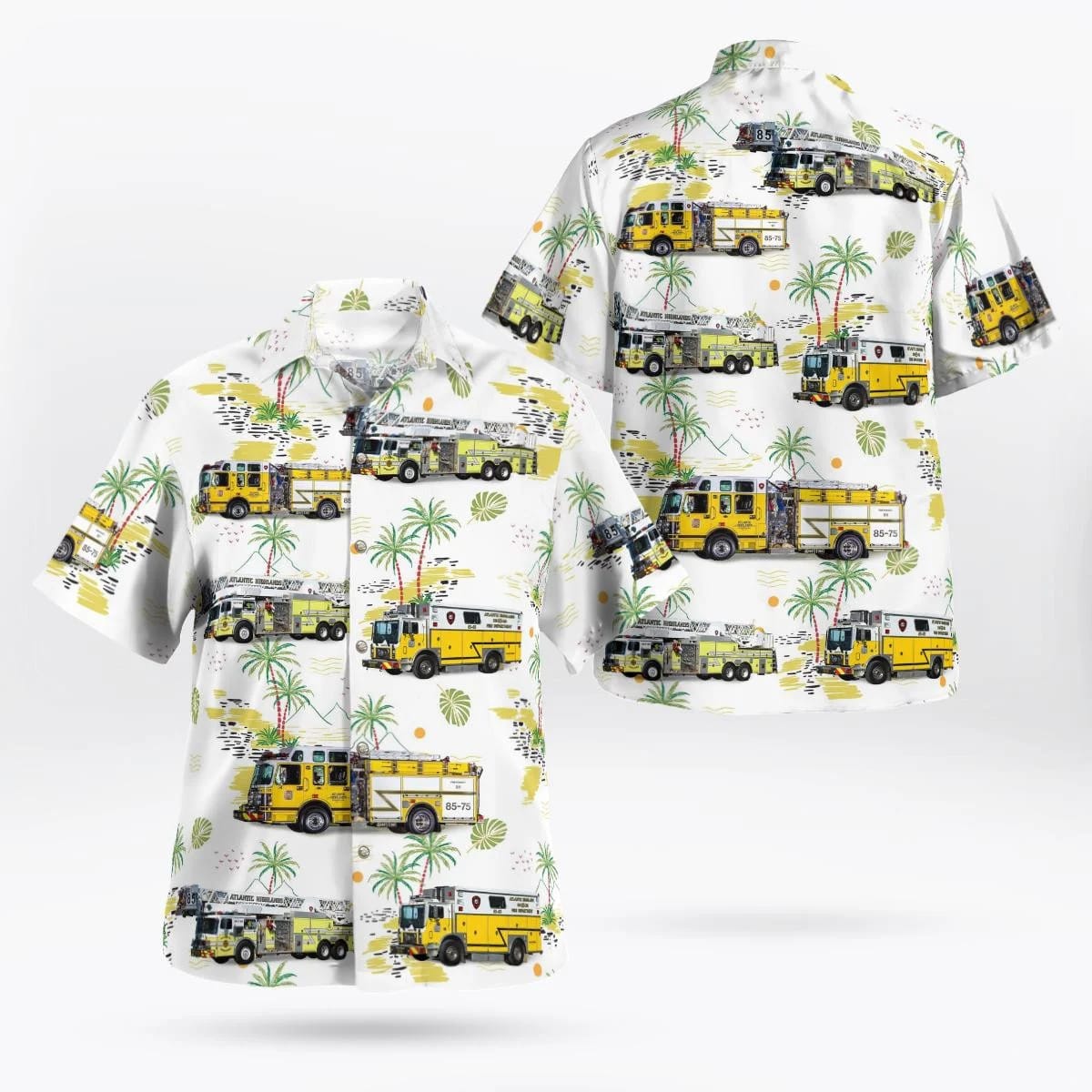 Atlantic Highlands Fire Department Station 85-1 Atlantic Highlands New Jersey Hawaiian Shirt - Gifts For Firefighters In New Jersey