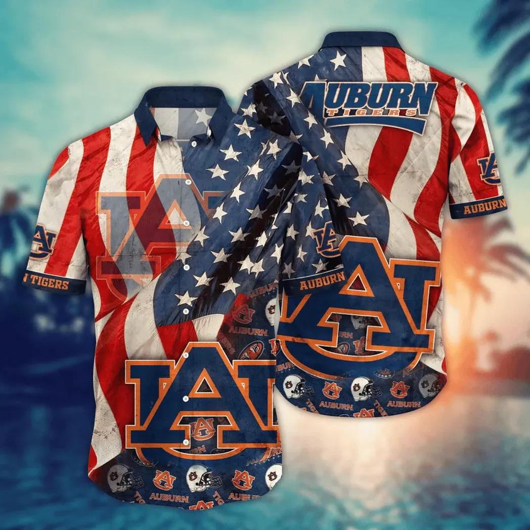 Auburn Tigers NCAA Flower Aloha Hawaiian Shirt 8, NCAA Hawaiian Shirt