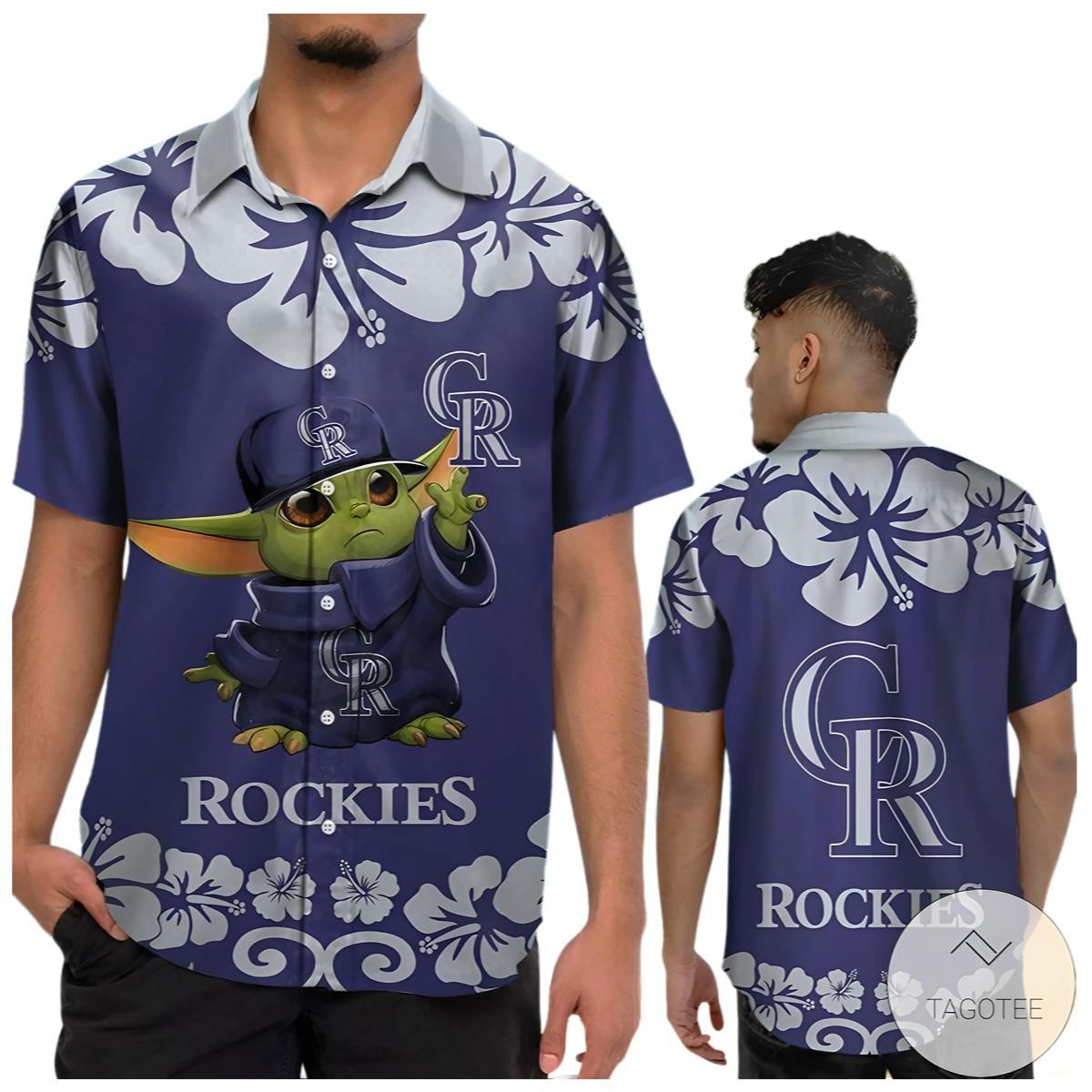 Baby Yoda Colorado Rockies Hawaiian Shirt