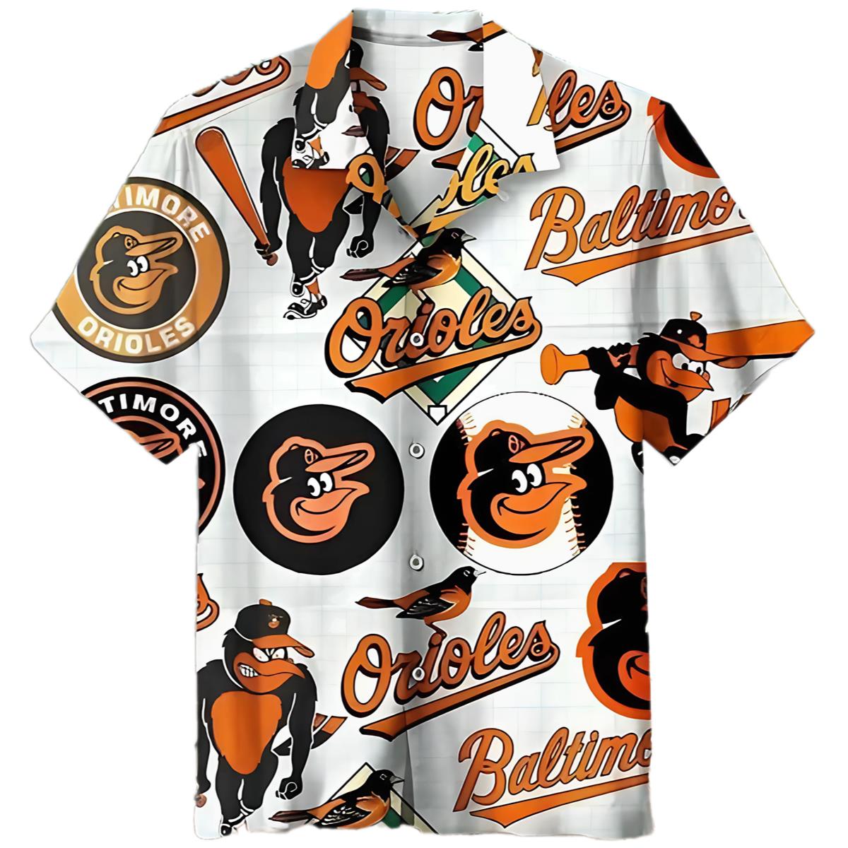 Baltimore Orioles Hawaiian Shirt Logo