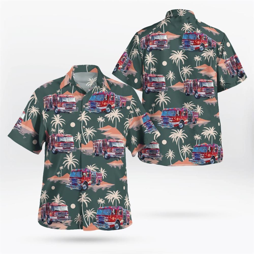 Barnegat Volunteer Fire Company Station 11, Barnegat, NJ Hawaiian Shirt - Gifts For Firefighters In Barnegat, NJ