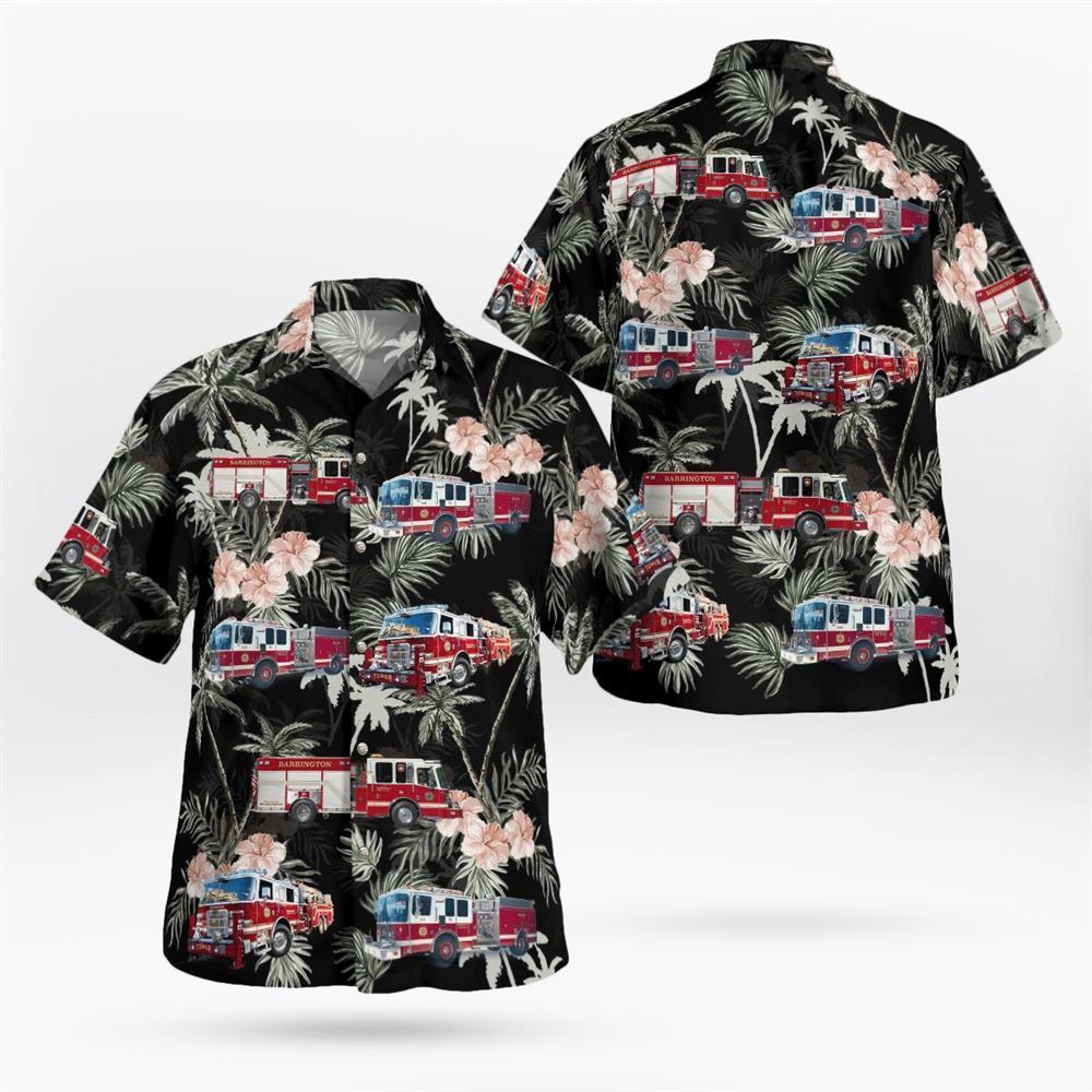 Barrington Fire Department, Barrington, NJ Hawaiian Shirt - Gifts For Firefighters In Barrington, NJ
