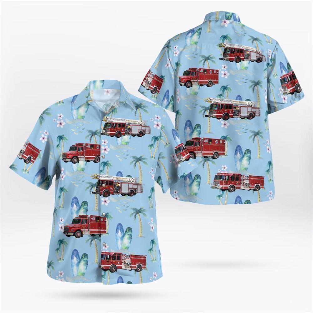 Bay Head New Jersey Bay Head Fire Company-Station 14 Hawaiian Shirt - Gifts For Firefighters In New Jersey