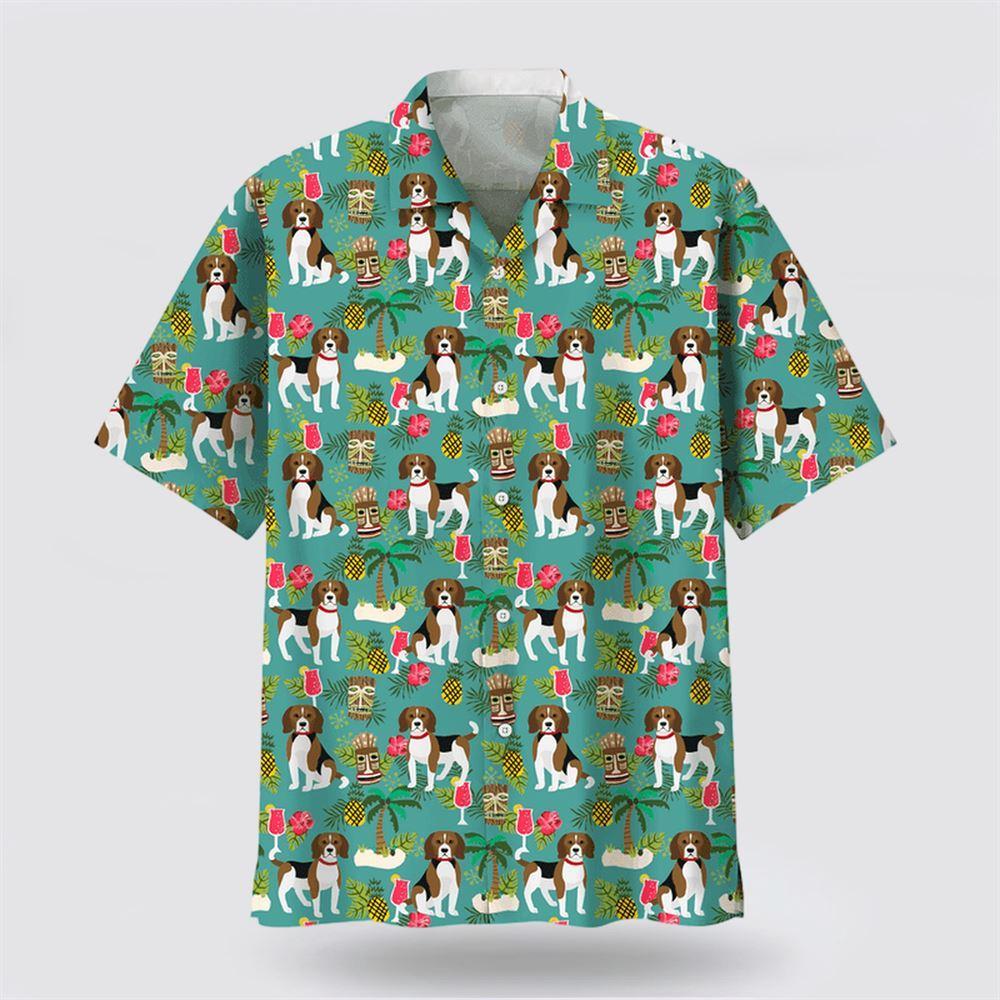Beagle Hawaiian Beach Hawaiian Shirt - Dog Lover Hawaiian Shirts