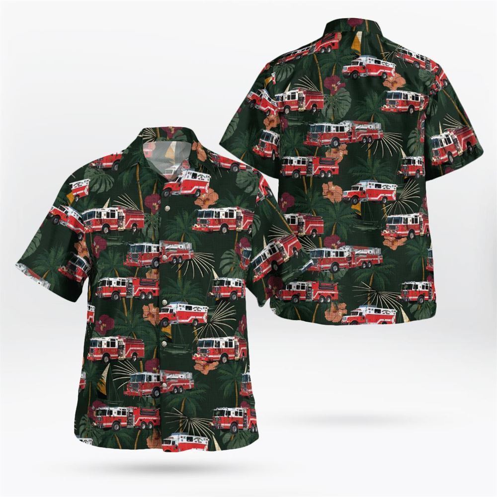 Bedford Hills, NY, Bedford Hills FD Hawaiian Shirt - Gifts For Firefighters In Westchester County, NY
