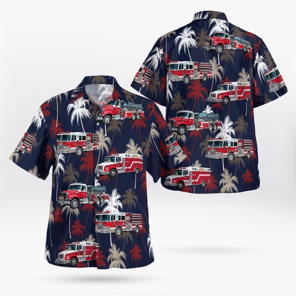 Bedford New York Banksville Independent Fire Company Hawaiian Shirt - Gifts For Firefighters In New York