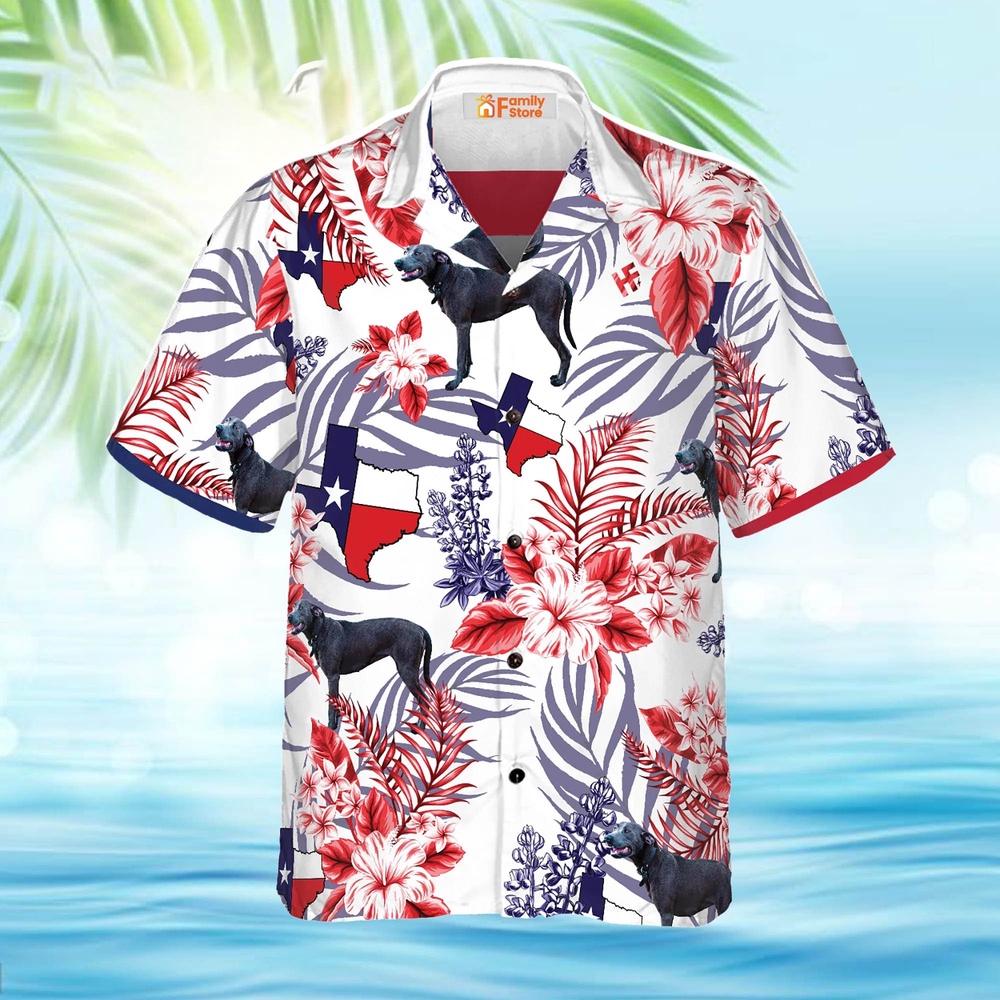 Bluebonnet Texas Blue Lacy Dog Version Floral Pattern Hawaiian Shirt, Texas Hawaii Shirt, Texas Shirt