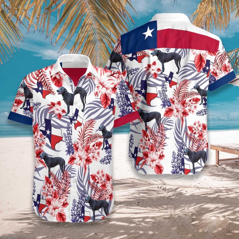 Bluebonnet Texas Dog Hawaiian Shirt Hawaiian Shirt, Texas Hawaii Shirt, Texas Shirt