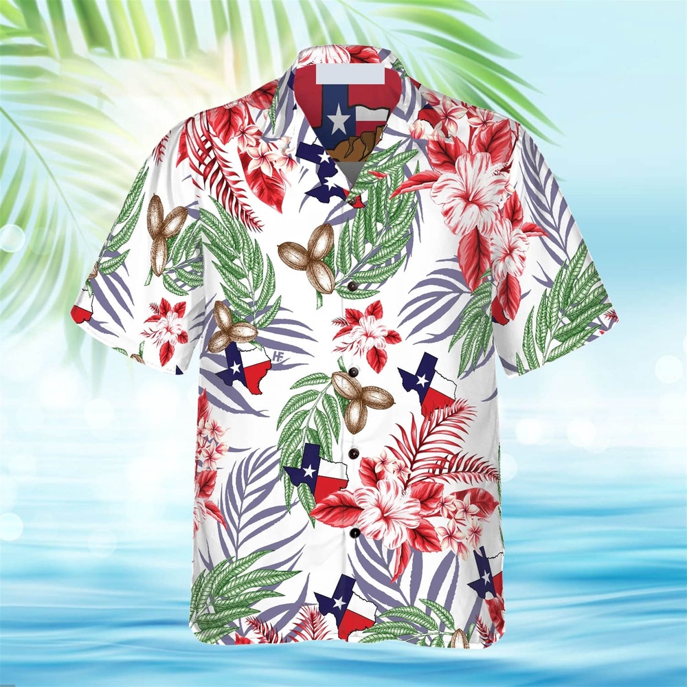 Bluebonnet Texas Pecan Version Button Down Floral And Flag Hawaiian Shirt, Texas Hawaii Shirt, Texas Shirt