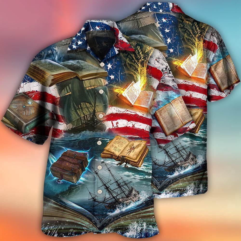 Book Independence Day Hawaiian Shirt, 4th Of July Hawaiian Shirt, 4th Of July Shirt