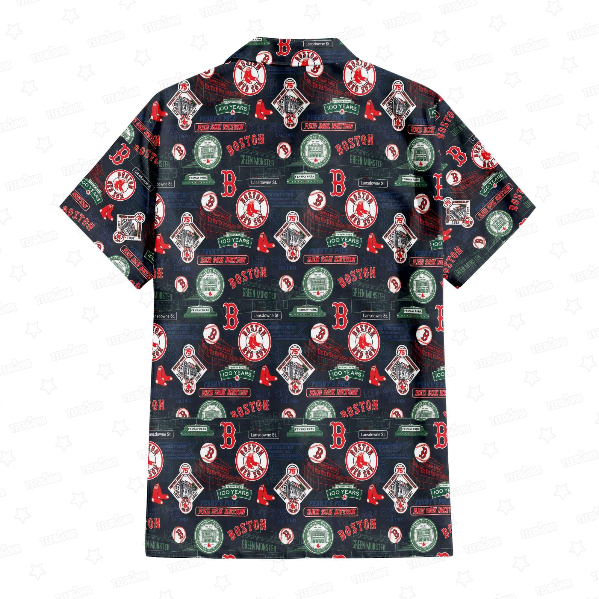 Boston Red Sox Fenway Park Stadium Hawaiian Shirt