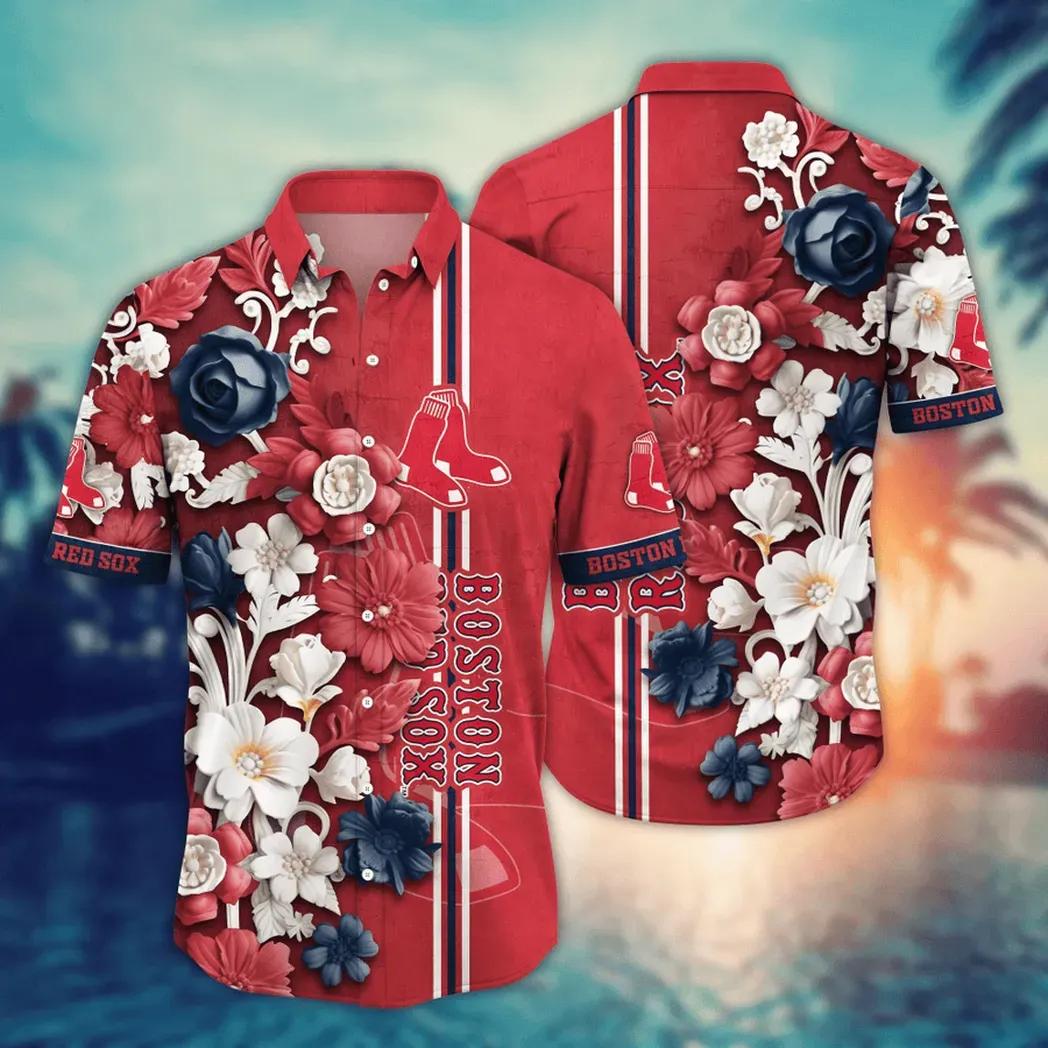 Boston Red Sox MLB Flower Aloha Hawaiian Shirt 18, MLB Hawaiian Shirt