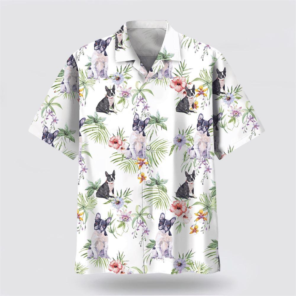 Boston Tropical Hawaiian Shirt - Dog Lover Hawaiian Shirts