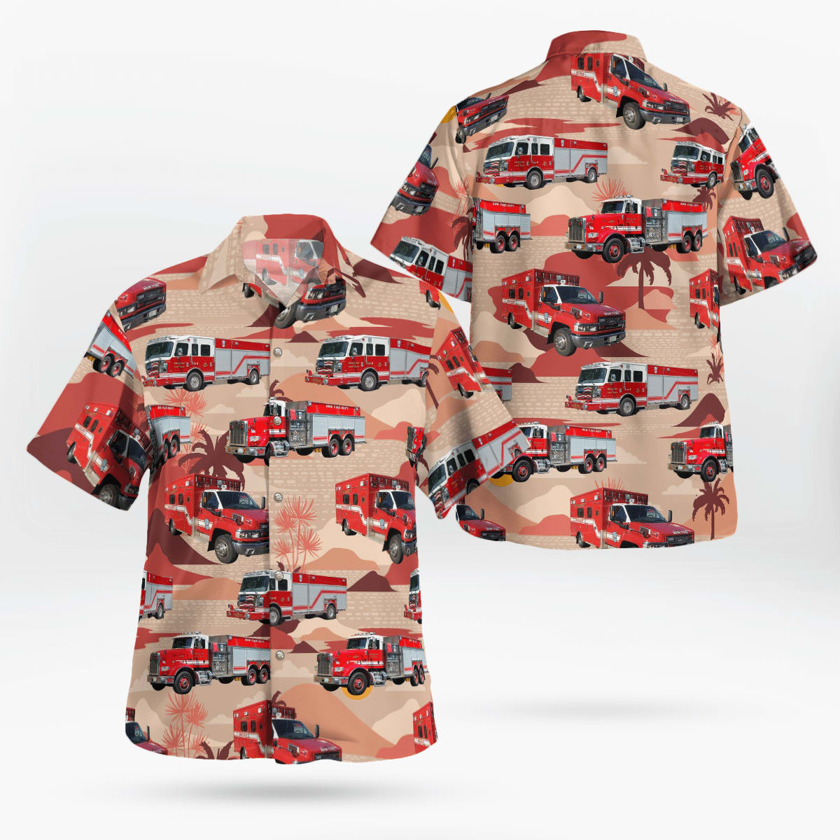 Bow, New Hampshire, Bow Fire Department Hawaiian Shirt - Gifts For Firefighters In Bow, NH