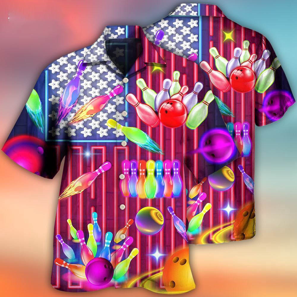 Bowling Independence Day Stunning Hawaiian Shirt, 4th Of July Hawaiian Shirt, 4th Of July Shirt