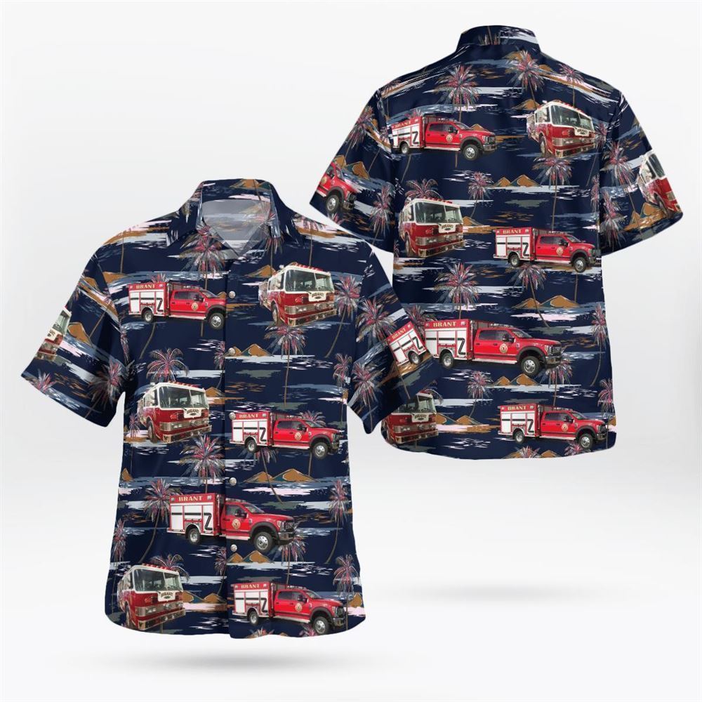Brant Volunteer Fire Company Brant New York Hawaiian Shirt - Gifts For Firefighters In New York