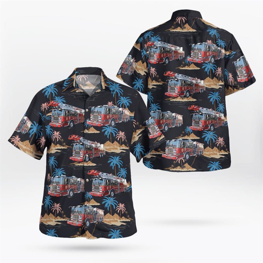 Brewster, Putnam County, NY, Brewster FD Hawaiian Shirt - Gifts For Firefighters In Putnam County, NY