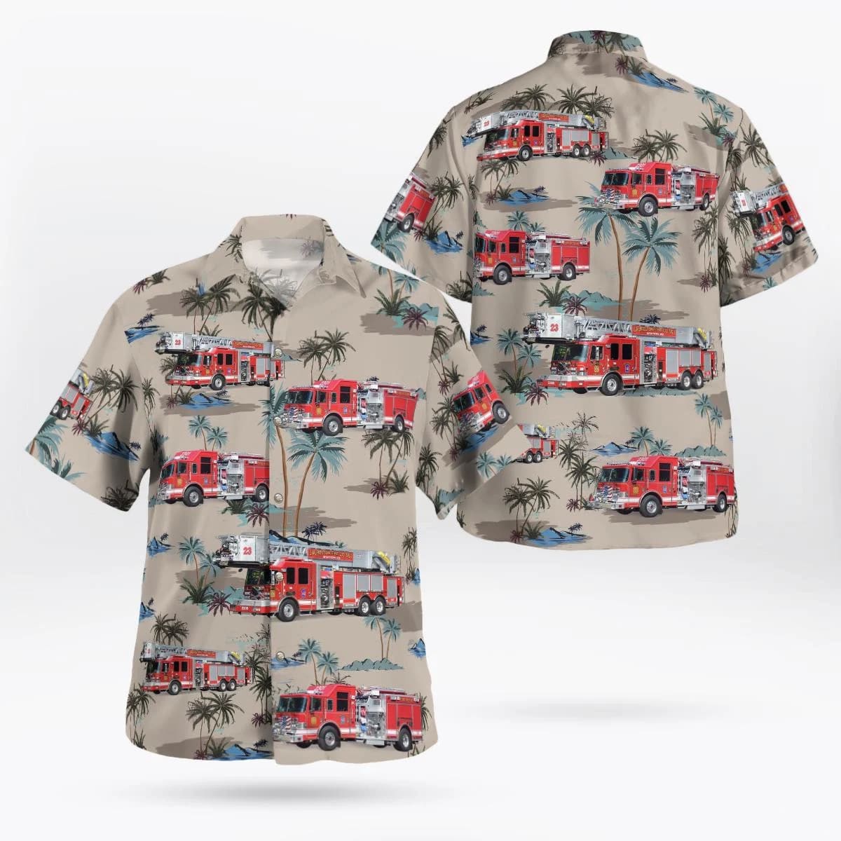Brick Township New Jersey Laurelton Fire Company-Station 23 Hawaiian Shirt - Gifts For Firefighters In New Jersey