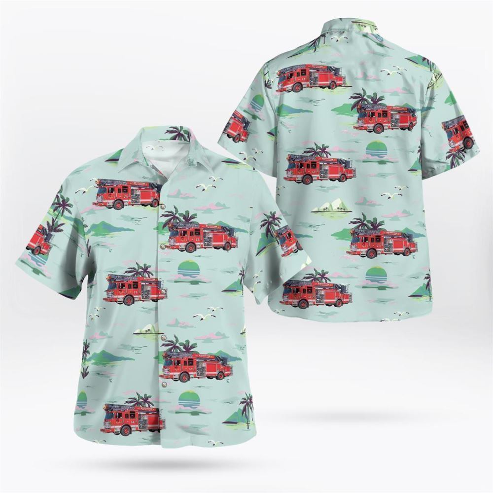 Bridgeton New Jersey Bridgeton Fire Department Hawaiian Shirt - Gifts For Firefighters In New Jersey