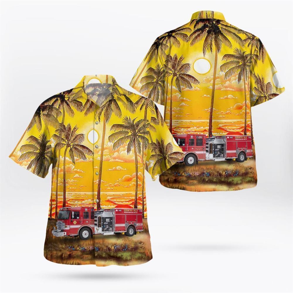 Bridgewater New Jersey Bridgewater Fire District No.3 Hawaiian Shirt - Gifts For Firefighters In New Jersey