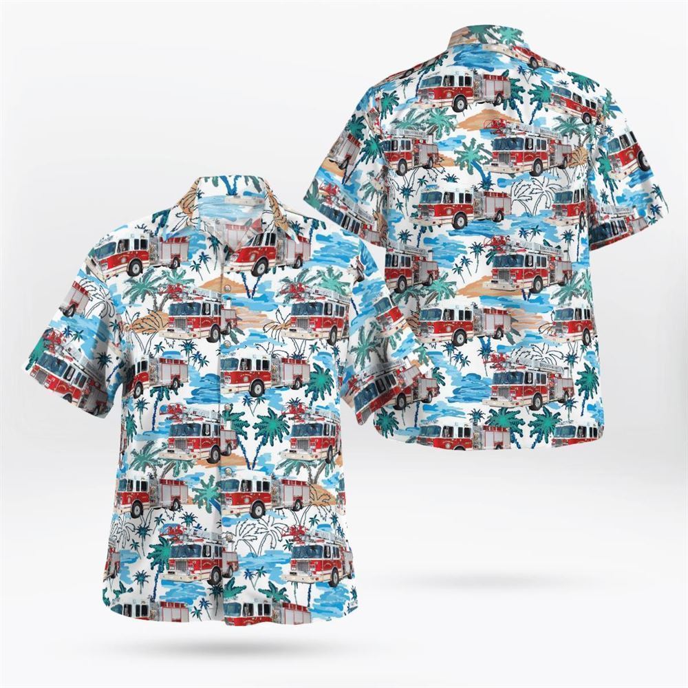 Brigantine New Jersey Brigantine Fire Department Hawaiian Shirt - Gifts For Firefighters In New Jersey
