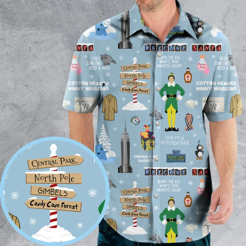 Buddy the ELF Quotes Christmas Hawaiian Shirt