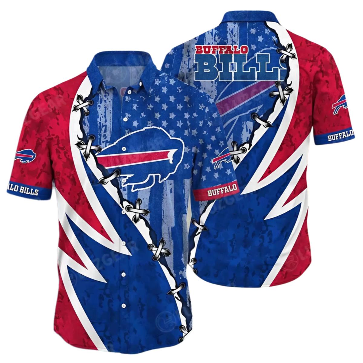 Buffalo Bills Star Spangled NFL Hawaiian Shirt