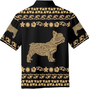 Bulldog Flower Pattern Hawaiin Shirt - Gift For Pet Lover