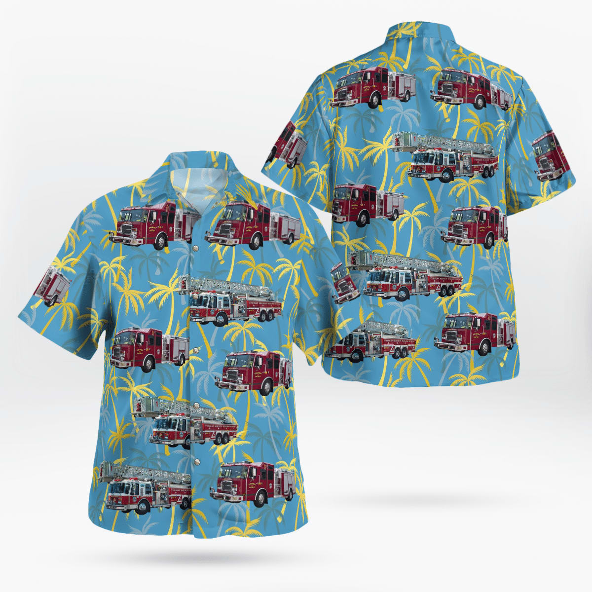 Canajoharie, Montgomery County, NY, Canajoharie FD Hawaiian Shirt - Gifts For Firefighters In Montgomery County, NY