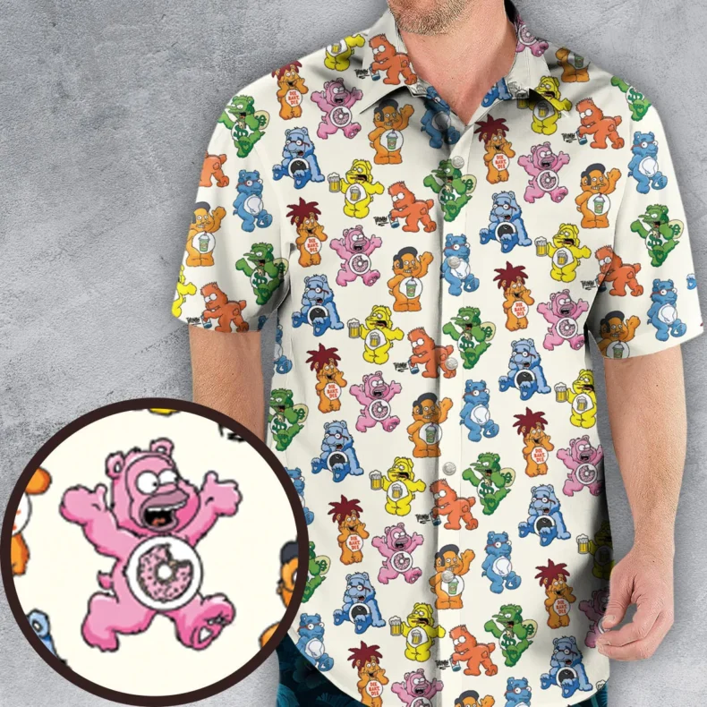 Care Bears and The Simpsons Hawaiian Shirt