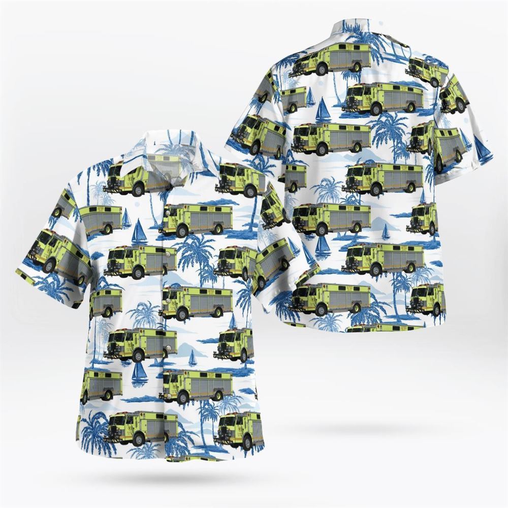 Carmel Fire District, Carmel, NY Hawaiian Shirt - Gifts For Firefighters In Carmel, NY