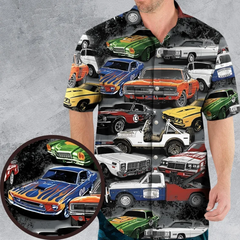 Cars The Dukes of Hazzard Hawaiian Shirt