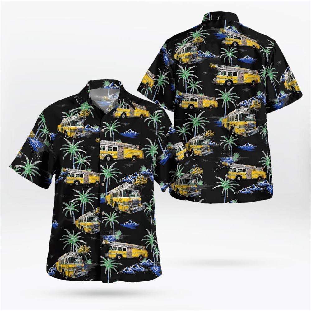 Cayuga Heights, NY, Cayuga Heights Fire Department Hawaiian Shirt - Gifts For Firefighters In Cayuga Heights, NY