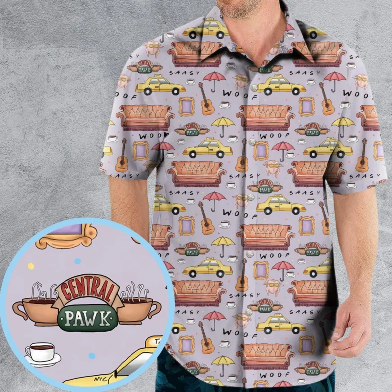 Central Pawk FRIENDS Hawaiian Shirt
