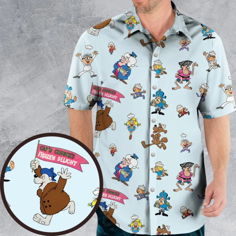 Cereal Cap'n Crunch Characters Hawaiian Shirt