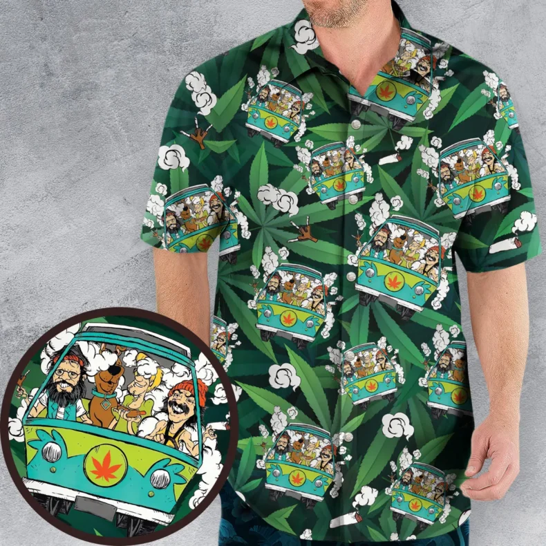 Cheech & Choong and Scooby Doo Hawaiian Shirt