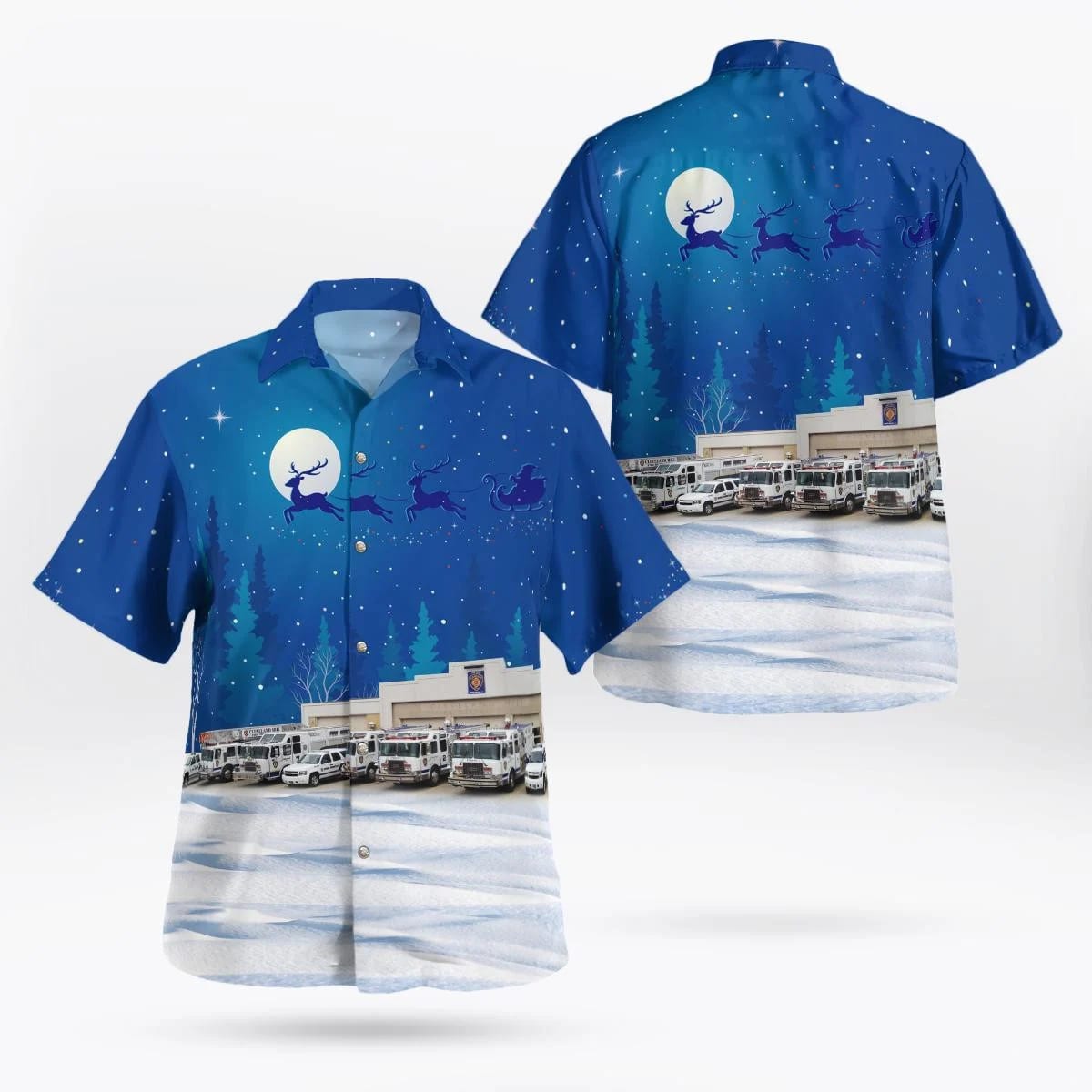 Cheektowaga New York Cleveland Hill Fire Department Christmas Hawaiian Shirt - Gifts For Firefighters In New York