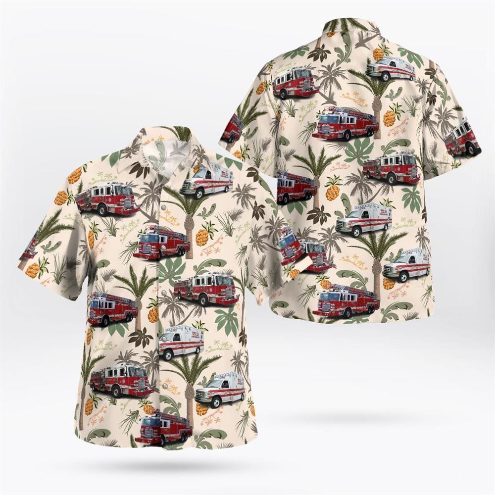 Cherry Hill New Jersey Cherry Hill Fire Department Hawaiian Shirt - Gifts For Fireman In New Jersey