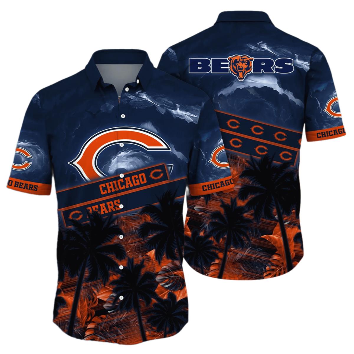Chicago Bears Hawaiian Shirt Sun Kissed Aloha