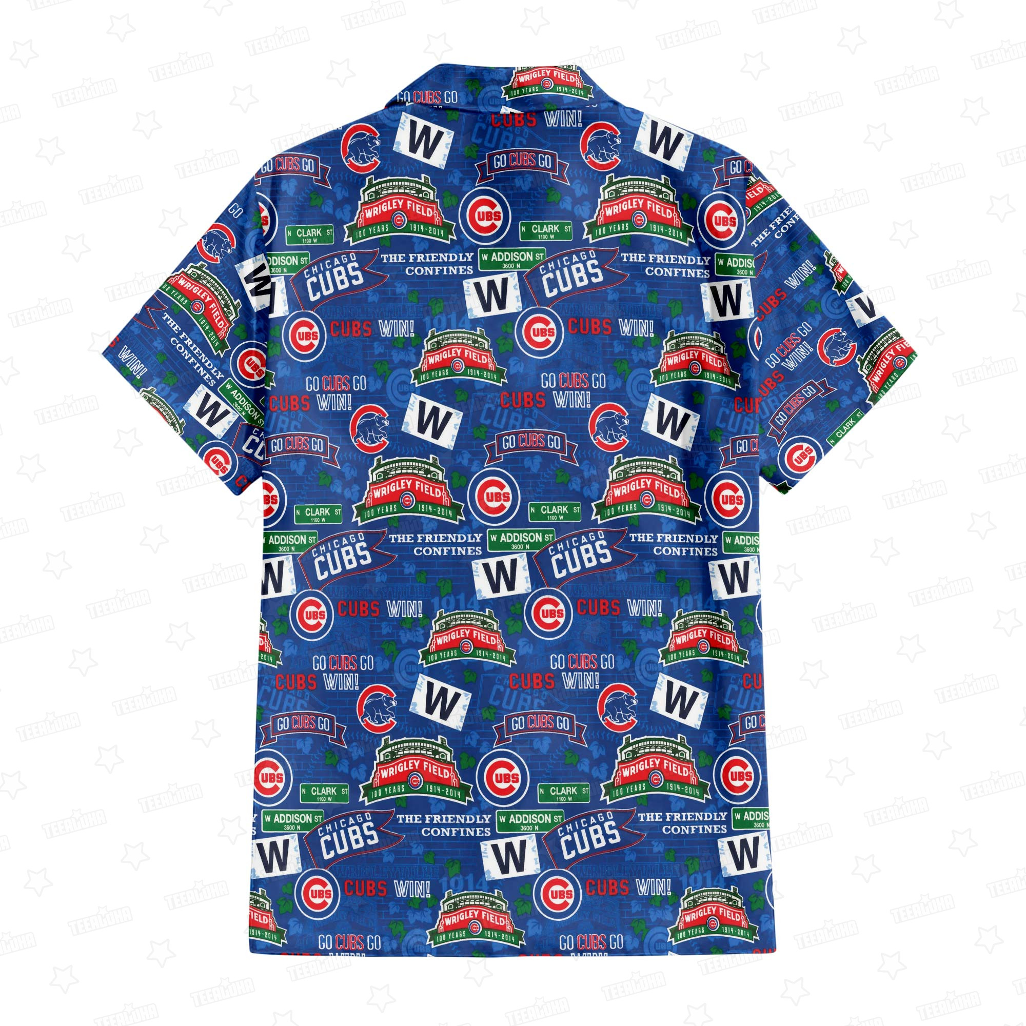 Chicago Cubs Wrigley Field Hawaiian Shirt