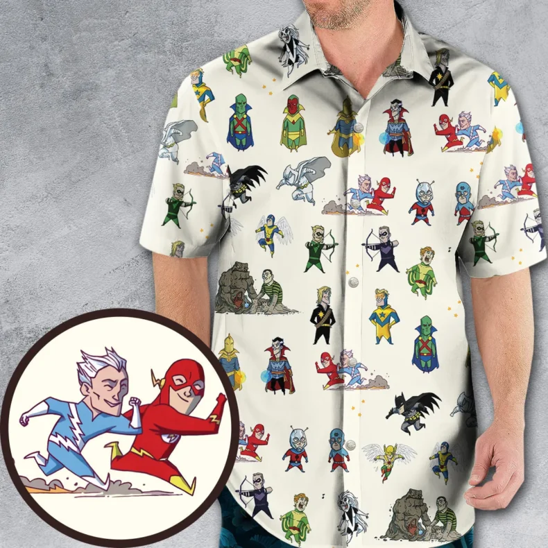 Chillin' and Battle Marvel vs DCU Hawaiian Shirt