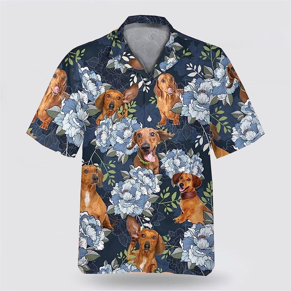 Chocolate On The Blue Flower Background Hawaiian Shirt - Pet Lover Hawaiian Shirts