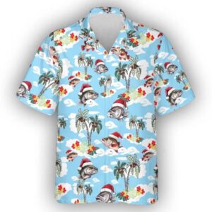 Christmas Hawaiian Shirt, Christmas Fish Hawaiian Shirt For Men Women, Xmas Hawaiian Shirts