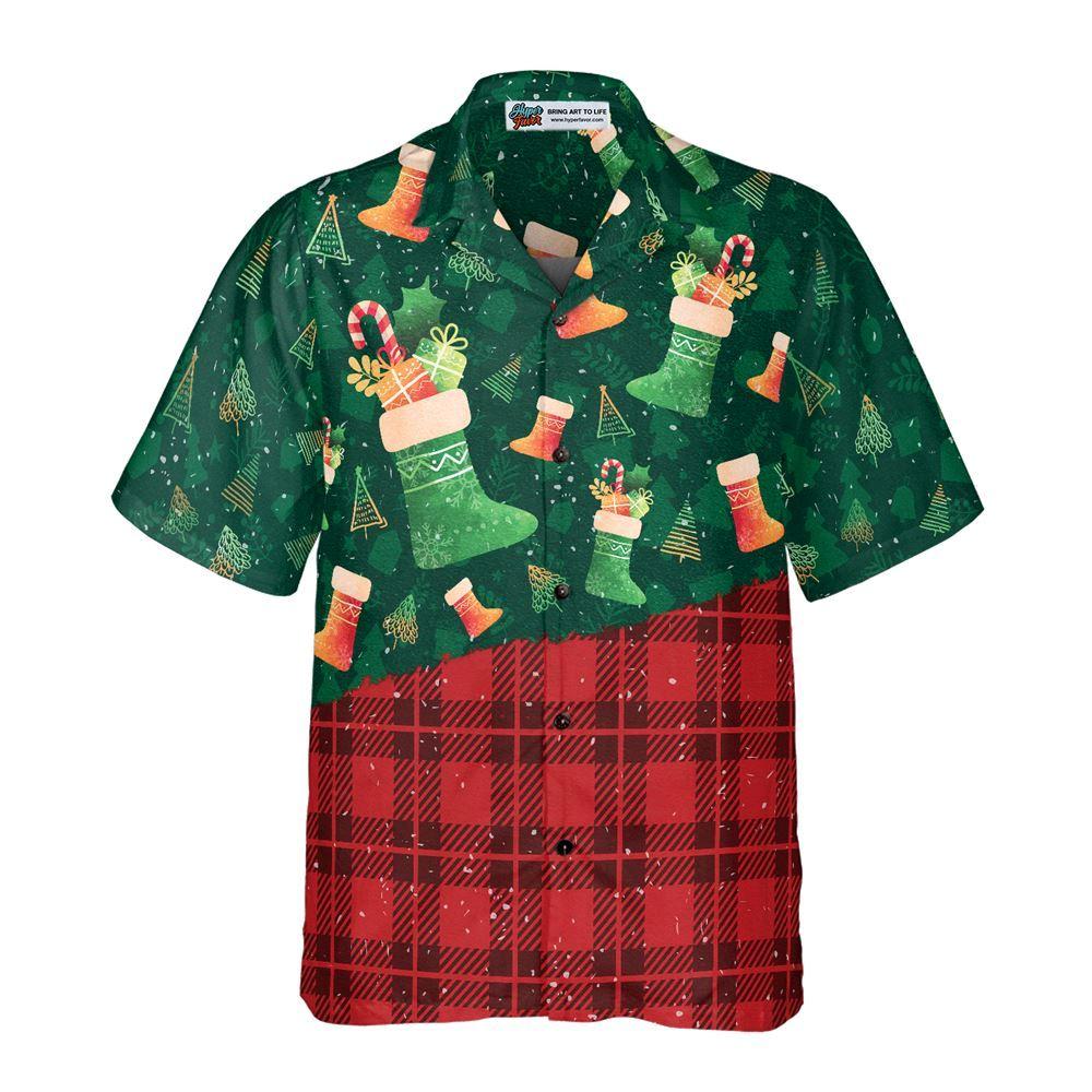 Christmas Hawaiian Shirt, Christmas Socks Pattern Hawaiian Shirt, Xmas Hawaiian Shirts
