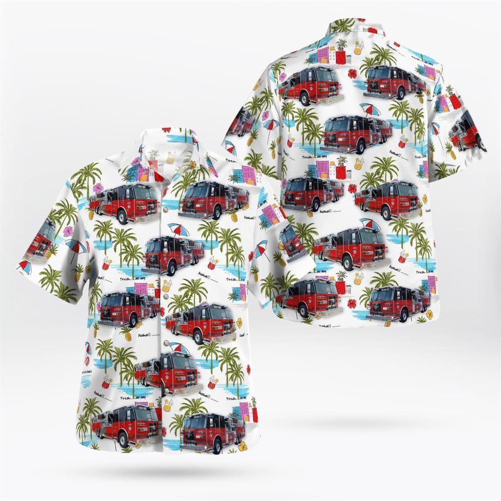City of New Bern Fire-Rescue Hawaiian Shirt - Gifts For Firefighters In New Bern, NC