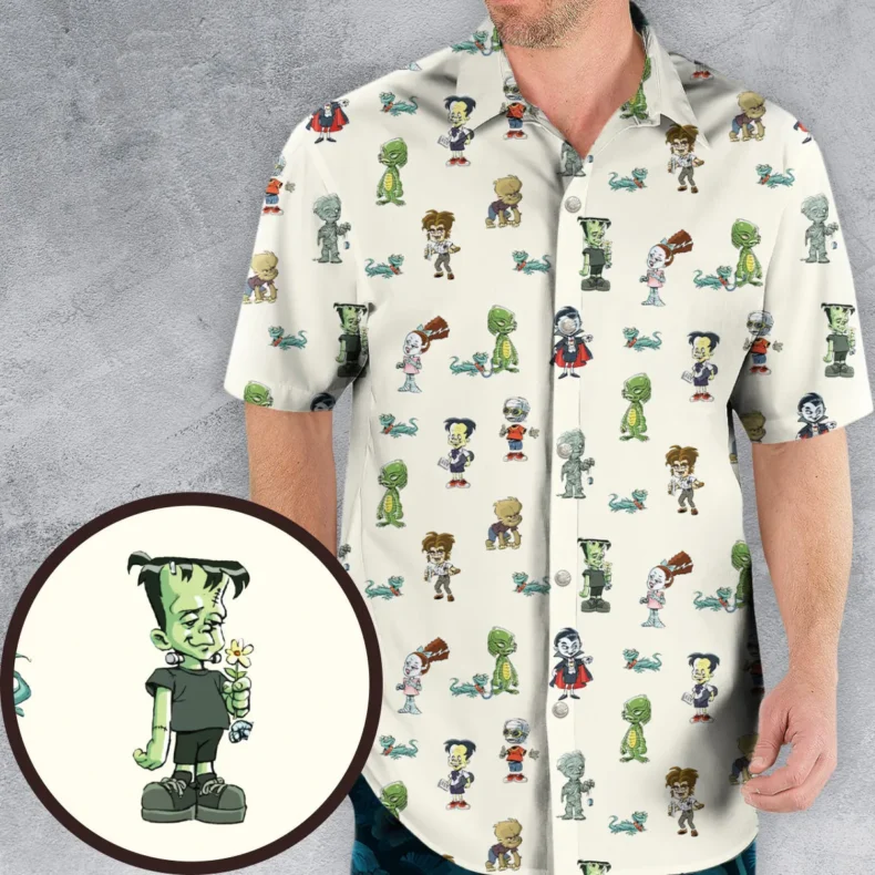 Classic Universal Monster Babies Hawaiian Shirt