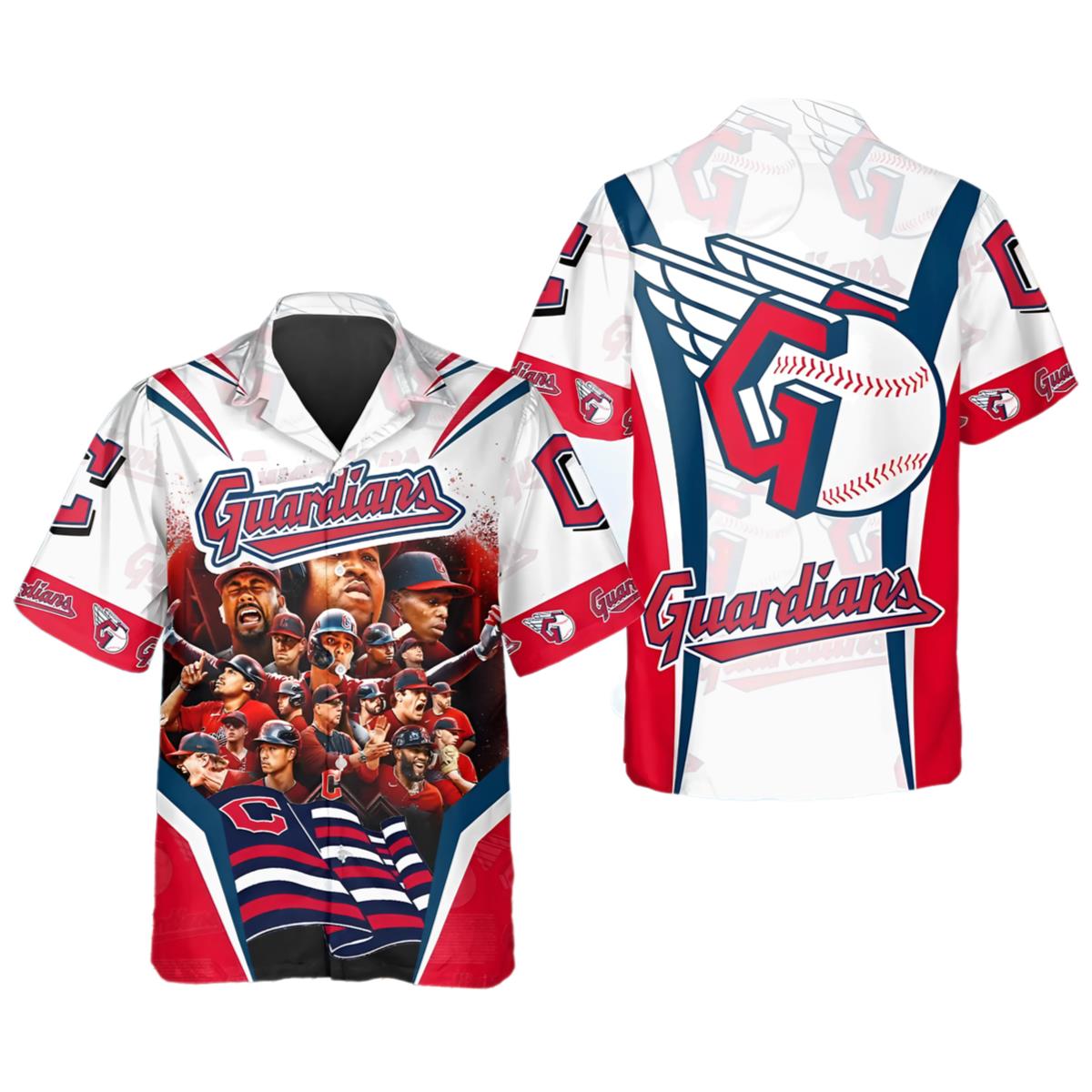 Cleveland Guardians Hawaiian Shirt Team Collage