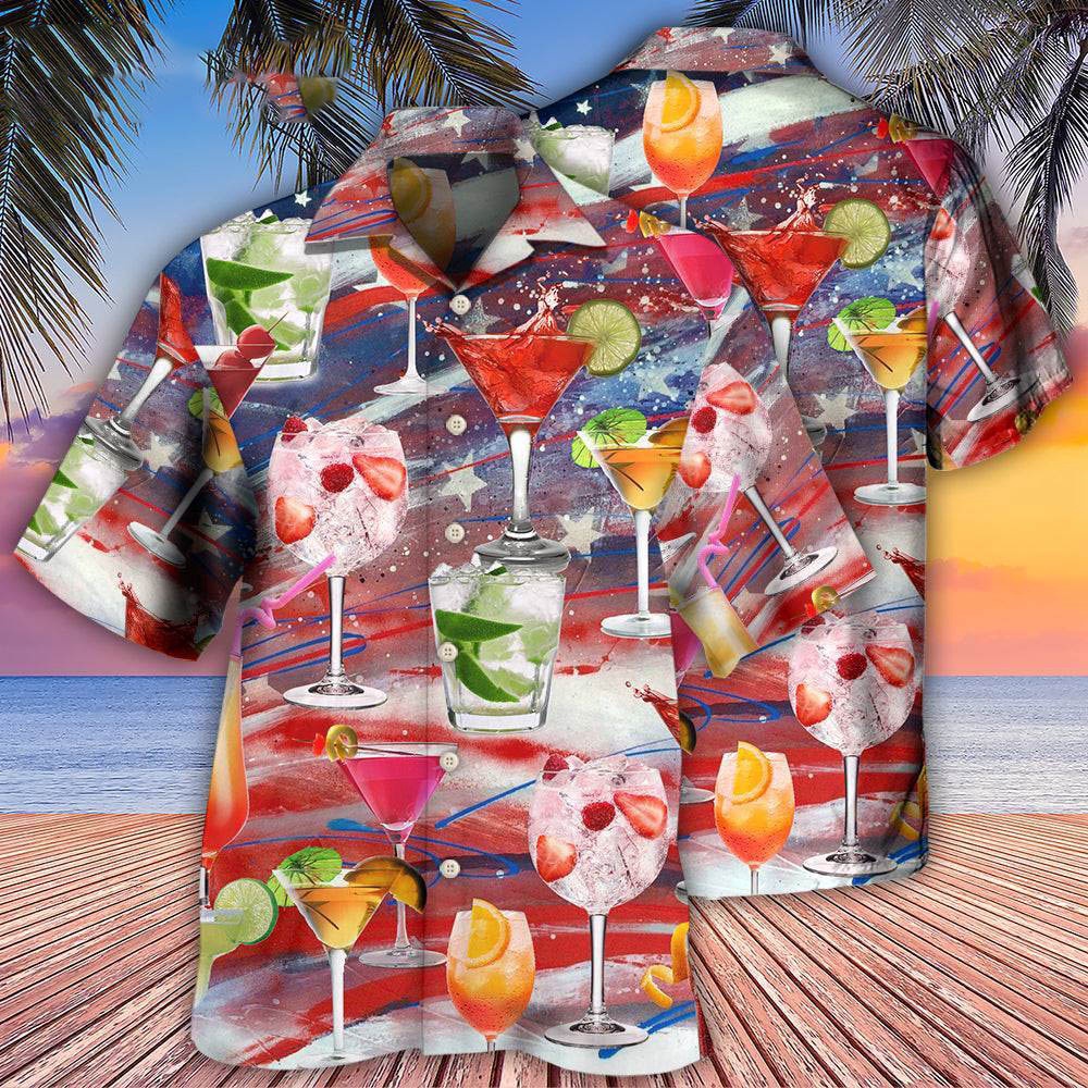 Cocktail Independence Day Let'S Drink Cocktail On This Day Hawaiian Shirt, 4th Of July Hawaiian Shirt, 4th Of July Shirt