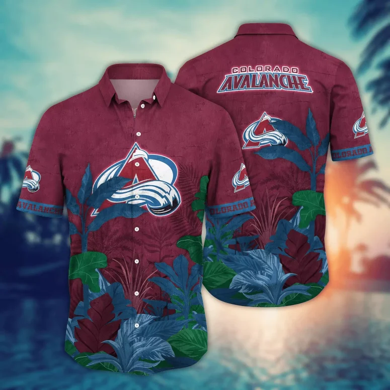 Colorado Avalanche Jungle Breeze Hawaiian Shirt