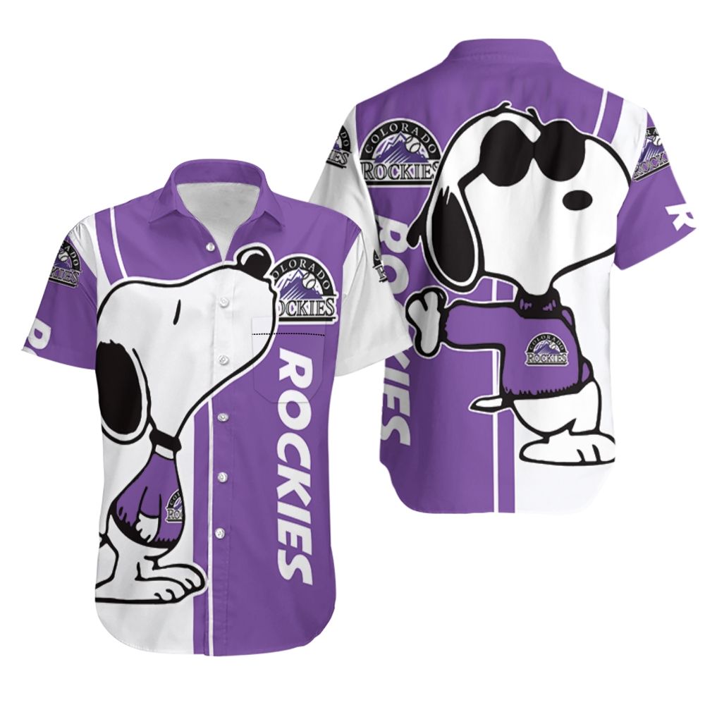 Colorado Rockies Snoopy Cool Vibes Hawaiian Shirt